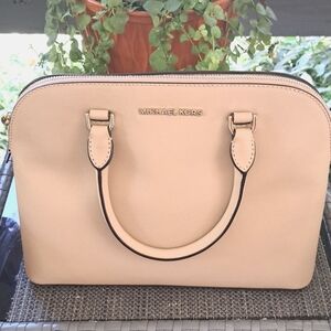 Michael Kors PINK LIGHT Blush  Leather Satchel/Crossbody EUC